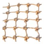 Halat Ağı, Bahçe Güvenliği için Dayanıklı Kenevir Halat Ağ - Çocuklar için 6 mm Düşmeye Karşı Dayanıklı Örgü Ağı - Ağır Hizmet Kargo Ağı, 1 x 5 m (3,28 x 16,4 Ayak) - G Ağı