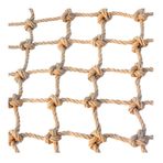 Halat Ağı, Bahçeler için Dayanıklı Kenevir Ağı, Jüt Halat Tırmanma Ağı, Dış Mekan Kuş Koruma, Çocuk Oyun Ağı, 8 mm Kalınlık, 4x6m (13,12x19,68 ft), Aşınmaya Dayanıklı Çit Ağı