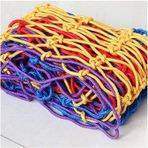 Halat Ağı, Renkli 3,3 x 10 ft Açık Hava Tırmanışı Güvenlik Ağı Çocuklar ve Evcil Hayvanlar için - Ağaç Evler Oyun Alanları ve Arka Bahçe Eğlencesi için Dayanıklı Halat Örgü Koruyucu Çit