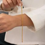 Halat Bileklik 3Mm 14 Ayar Altın