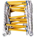 Halat Merdiveni, Güvenlik Merdiveni Acil Yangın Merdiveni Kaymaz Reçine Kaçış Merdiveni, Aşınmaya Dayanıklı Polyester Yumuşak Halat Merdiven/Sarı/10M/32.8Ft