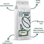 Haldia Coffee Crema Espresso Kahve Blend 1000GR. | Arabica | Koyu Kavrum | Yoğun Gövde, Yoğun Tat - Sifon (Syphon) - 1 kg