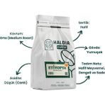 Haldia Coffee Etiyopya Filtre Kahve Blend 250GR. | Orta Kavrum | Yumuşak Gövde, Hafif Tat - Sifon (Syphon) - 250 gr