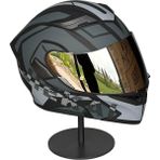 Half - 902 Güneş Vizörlü Çene Açılır Kask H1 Grey (Silver Vizörlü) - M