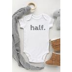 Half Black Kısa Kol Çıtçıtlı Bebek Body, 1 Yaş