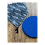 HALFART Lacivert Moroccan Yonca Duck Keten Runner ve 6'lı Saks Supla Seti