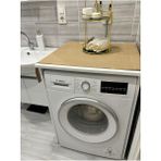 Halfart Laundry Duck Keten Su Geçirmez ve Kirlenmez Çamaşır Makinesi - Buzdolabı - Bulaşık Makinesi Örtüsü - jüt