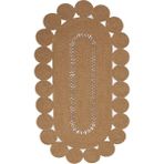 Halı Sepeti Reygon Ege 20 Hasır Dekoratif El Örgüsü Kilim Yolluk Halı - Kahve - 160 x 230 cm
