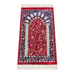 Hali Tipi Dokuma Ravza Desenli Seccade - Kırmızı