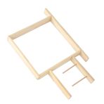 Halı Tufting Frame, Tufting Çerçeve Halı Tufting Kiti Kolay Montaj Tufting Çerçeve Diy Zanaat Yapımı Paslanmaz Çelik Meşe Ahşap Doku Halı Yapım Çerçevesi Goblen Dikiş