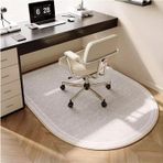 Halı ve Parke Zeminler için Kaymaz Ofis Koltuğu Paspası - Temizlemesi Kolay, Kokusuz, Ev Ofisi için Dayanıklı Koruma, 47"x35.4", Ay Grisi - Pürüzsüz Tekerlek Kayma