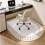 Halı ve Parke Zeminler için Kaymaz Ofis Koltuğu Paspası Temizlemesi Kolay Kokusuz ve Sağlıklı 47.2x35.4/3 Boyut Gri Ay Rengi Pürüzsüz Tekerlekler Kolayca Kaydırın
