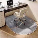 Halı ve Parke Zeminler için Kaymaz Sandalye Paspası - Kolay Temizlenir, Kokusuz Ofis Koltuğu Koruyucu, 119,8 x 89,9 cm, Gri Ay Tasarımı, Ev Ofis Tekerlekleri için Mükemmel