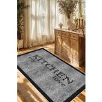 HaLıFoRuM Dekoratif Mutfak Halısı Kıtchen My Love Kaymaz Taban Yıkanabilir Sd-521 Siyah