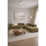 Haliloğlu Relax Soft 5 Modül Köşe Takımı (Yağ Yeşili) Keten 68, (2 Köşe, 2 Orta, 1 Puf)