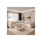 Haliloğlu Relax Soft 5 Modül Tam Köşe Takımı (Ekru) Babyface 01, (3 Köşe, 2 Orta)