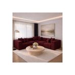 Haliloğlu Relax Soft 5 Modül Tam Köşe Takımı (Vişne) Babyface 17, (3 Köşe, 2 Orta)