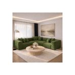 Haliloğlu Relax Soft 5 Modül Tam Köşe Takımı (Yağ Yeşili) Babyface İstanbul 25, (3 Köşe, 2 Orta)