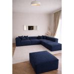 Haliloğlu Relax Soft 6 Modül Köşe Takımı (Mavi) Keten 560, (2 Köşe, 2 Orta, 2 Puf)