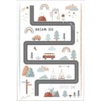 Halımax Cino 88 City Road Trafik Yol Şeritli Şehir Çocuk Odası Oyun Halısı - 80 x 150 cm - Rengarenk