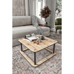 Halımax Royal Kare Meşe Orta Sehpa Dekoratif Modern Masa