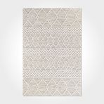 Halinet Alicia Geometrik Krem Polyester Dikdörtgen Modern Desenli Pamuk Makinada Yıkanabilir Hav Toz Vermez Leke Tutmayan Kaymaz Taban Dijital Makine Baskı Salon Yolluk Mutfak Halı
