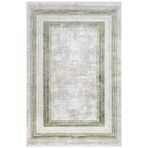 Halinet Beaufort Geometrik Yeşil Akrilik Dikdörtgen Modern Desenli Akrilik Hav Vermeyen Leke Tutmayan Kolay Temizlenen Yumuşak Makine Salon Yolluk Mutfak Halı