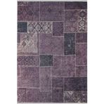 Halinet BialyBor Mor Patchwork Etnik Modern Desenli Pamuk Makinada Yıkanabilir Hav Toz Vermez Leke Tutmayan Kaymaz Taban Dijital Makine Baskı Salon Yolluk Mutfak Halı
