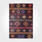 Halinet Bianca Geometrik Kahverengi Pamuk Dikdörtgen Modern Desenli Pamuk Makinada Yıkanabilir Hav Toz Vermez Leke Tutmayan Kaymaz Taban Dijital Makine Baskı Salon Yolluk Mutfak Halı