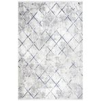 Halinet Blanch Geometrik Mavi Polyester Dikdörtgen Modern Desenli Akrilik Hav Vermeyen Leke Tutmayan Kolay Temizlenen Yumuşak Makine Salon Yolluk Mutfak Halı