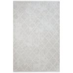 Halinet Bodin Geometrik Krem Mikro polyester Kare Modern Desenli Akrilik Hav Vermeyen Leke Tutmayan Kolay Temizlenen Yumuşak Makine Salon Yolluk Mutfak Halı