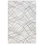 Halinet Bogy Geometrik Gri Mikro polyester Kare Modern Desenli Akrilik Hav Vermeyen Leke Tutmayan Kolay Temizlenen Yumuşak Makine Salon Yolluk Mutfak Halı