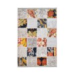 Halinet Braslovce Patchwork Beyaz Pamuk Dikdörtgen Modern Desenli Pamuk Makinada Yıkanabilir Hav Toz Vermez Leke Tutmayan Kaymaz Taban Dijital Makine Baskı Salon Yolluk Mutfak Halı