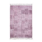 Halinet Brezovica Patchwork Pembe Polyester Dikdörtgen Modern Desenli Pamuk Makinada Yıkanabilir Hav Toz Vermez Leke Tutmayan Kaymaz Taban Dijital Makine Baskı Salon Yolluk Mutfak Halı