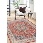Halinet Diani Klasik Kırmızı Polyester Dikdörtgen Modern Desenli Pamuk Makinada Yıkanabilir Hav Toz Vermez Leke Tutmayan Kaymaz Taban Dijital Makine Baskı Salon Yolluk Mutfak Halı