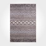 Halinet Ella Geometrik Kahverengi Polyester Dikdörtgen Modern Desenli Pamuk Makinada Yıkanabilir Hav Toz Vermez Leke Tutmayan Kaymaz Taban Dijital Makine Baskı Salon Yolluk Mutfak Halı