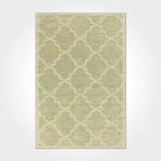 Halinet Everly Geometrik Yeşil Pamuk Kare Modern Desenli Pamuk Makinada Yıkanabilir Hav Toz Vermez Leke Tutmayan Kaymaz Taban Dijital Makine Baskı Salon Yolluk Mutfak Halı
