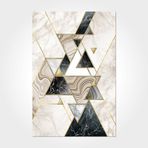 Halinet Faith Geometrik Krem Polyester Kare Modern Desenli Pamuk Makinada Yıkanabilir Hav Toz Vermez Leke Tutmayan Kaymaz Taban Dijital Makine Baskı Salon Yolluk Mutfak Halı