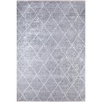 Halinet Foshan Gri Geometrik Etnik Modern Desenli Makinada Yıkanabilir Hav Toz Vermez Leke Tutmayan Kaymaz Taban Dijital Makine Baskı Salon Yolluk Mutfak Halı