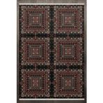 Halinet Geometrik Siyah Pamuk Dikdörtgen Modern Desenli Pamuk Makinada Yıkanabilir Hav Toz Vermez Leke Tutmayan Kaymaz Taban Dijital Makine Baskı Salon Yolluk Mutfak Halı