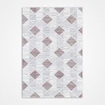 Halinet Jenna Gri Geometrik Etnik Modern Desenli Hav Vermeyen Leke Tutmayan Kolay Temizlenen Yumuşak Makine Salon Yolluk Mutfak Halı