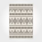 Halinet Kate Geometrik Krem Polyester Dikdörtgen Modern Desenli Pamuk Makinada Yıkanabilir Hav Toz Vermez Leke Tutmayan Kaymaz Taban Dijital Makine Baskı Salon Yolluk Mutfak Halı