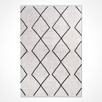 Halinet Lilith Gri Geometrik Etnik Modern Desenli Akrilik Hav Vermeyen Leke Tutmayan Kolay Temizlenen Yumuşak Makine Salon Yolluk Mutfak Halı