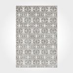 Halinet Lily Geometrik Gri Pamuk Kare Modern Desenli Pamuk Makinada Yıkanabilir Hav Toz Vermez Leke Tutmayan Kaymaz Taban Dijital Makine Baskı Salon Yolluk Mutfak Halı