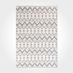 Halinet Luciana Geometrik Krem Polyester Kare Modern Desenli Pamuk Makinada Yıkanabilir Hav Toz Vermez Leke Tutmayan Kaymaz Taban Dijital Makine Baskı Salon Yolluk Mutfak Halı