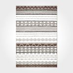 Halinet Maisie Geometrik Bej Polyester Kare Modern Desenli Pamuk Makinada Yıkanabilir Hav Toz Vermez Leke Tutmayan Kaymaz Taban Dijital Makine Baskı Salon Yolluk Mutfak Halı
