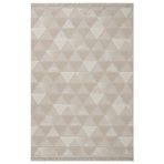 Halinet Meadowsweet Geometrik Bej Polyester Dikdörtgen Modern Desenli Akrilik Hav Vermeyen Leke Tutmayan Kolay Temizlenen Yumuşak Makine Salon Yolluk Mutfak Halı