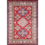 Halinet Miçurinsk Kırmızı Modern Etnik Desenli Makinada Yıkanabilir Hav Toz Vermez Leke Tutmayan Kaymaz Taban Dijital Makine Baskı Salon Yolluk Mutfak Halı