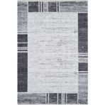 Halinet Muradabad Gri Çerçeveli Etnik Modern Desenli Makinada Yıkanabilir Hav Toz Vermez Leke Tutmayan Kaymaz Taban Dijital Makine Baskı Salon Yolluk Mutfak Halı