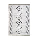 Halinet Oss Geometrik Siyah Polyester Dikdörtgen Modern Desenli Pamuk Makinada Yıkanabilir Hav Toz Vermez Leke Tutmayan Kaymaz Taban Dijital Makine Baskı Salon Yolluk Mutfak Halı